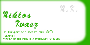 miklos kvasz business card